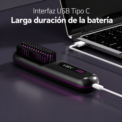 Cepillo Alisador Portátil Inalámbrico USB-C